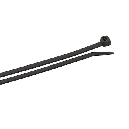 Forney Cable Tie, 14-1/2 in L, 4 in Max Bundle Dia., Black, Nylon 6/6, 50 lb Strength, 100 PK 62042
